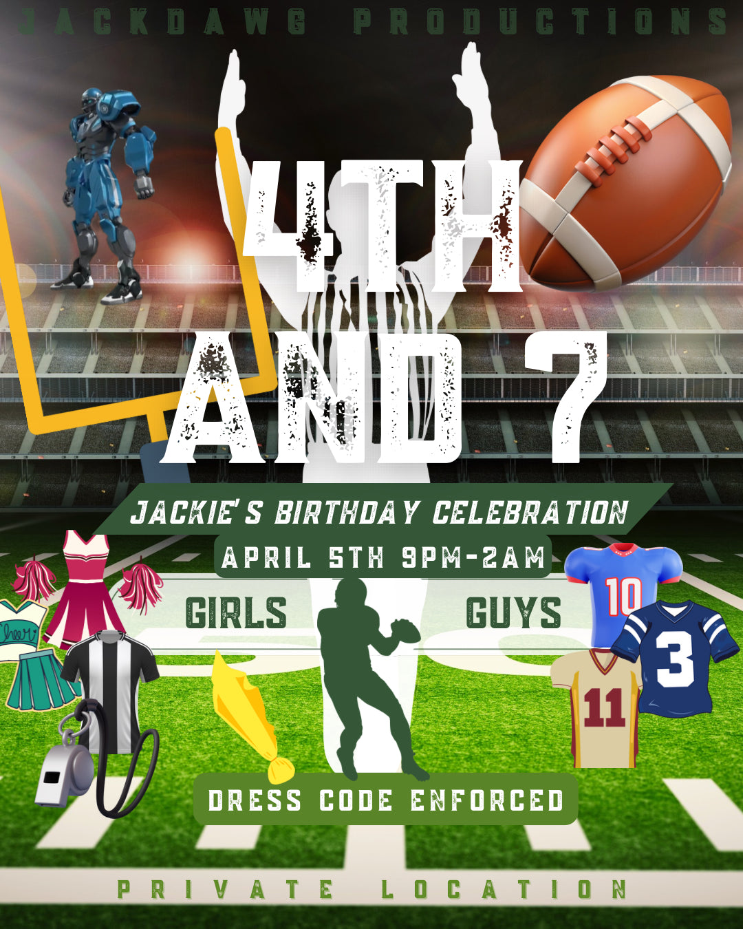 4th & 7 🏈 Jackie's Birthday Celebration 🎉