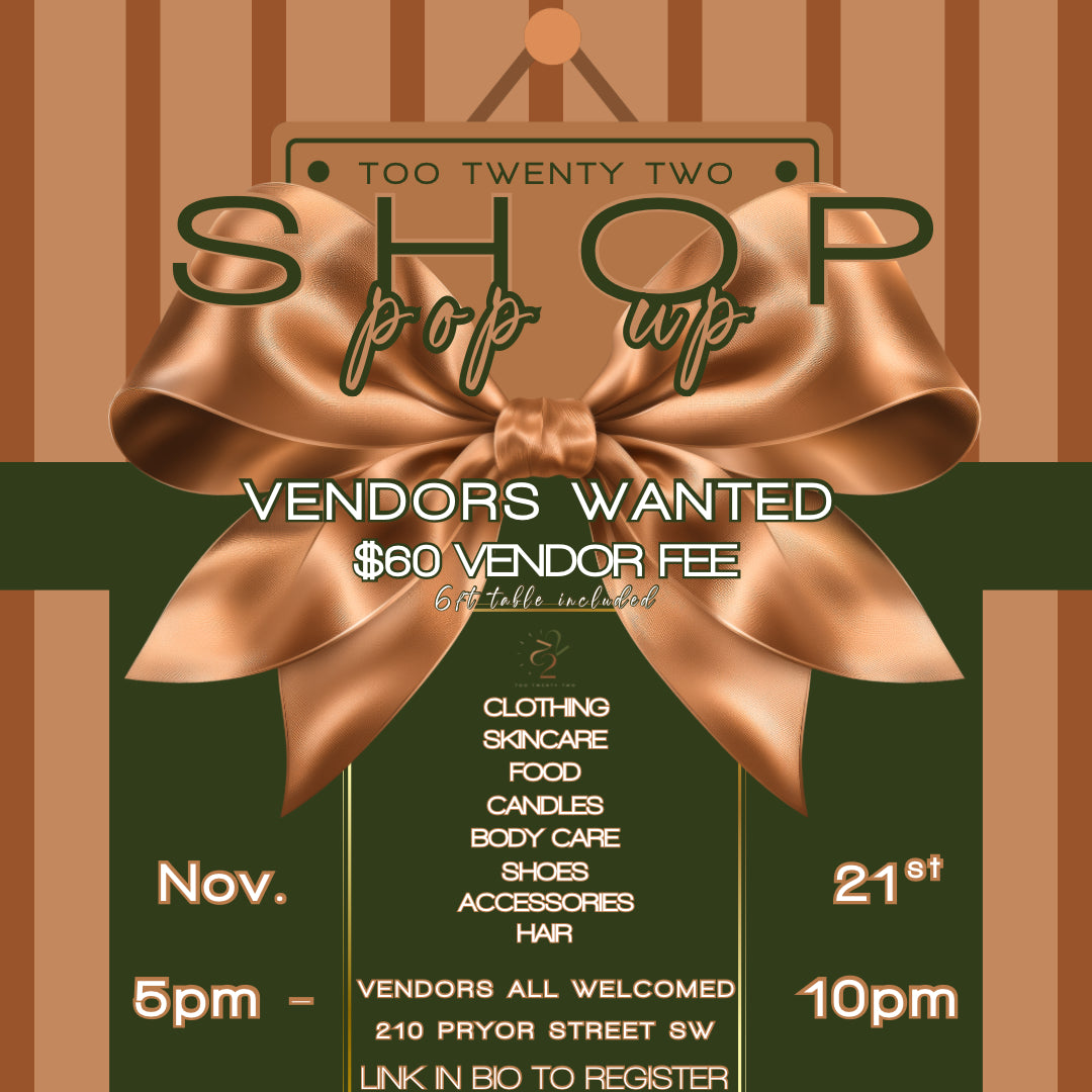 Too Twenty Two Pop Up Shop 11-21-25